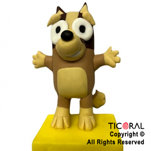 ADORNO PERRITO AMIGO DE BLUE Y BINGO PORCELANA FRIA x 1